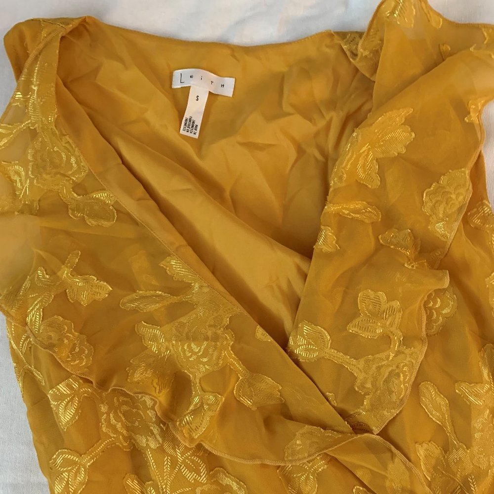 Leith Golden Yellow Handkerchief Dress